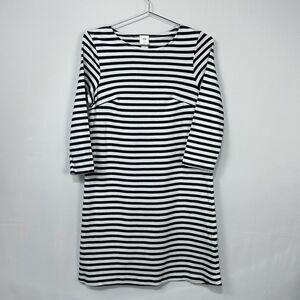H&M Cotton Jersey Dress Black/White Stripped Halloween Beetlejuice WM Small